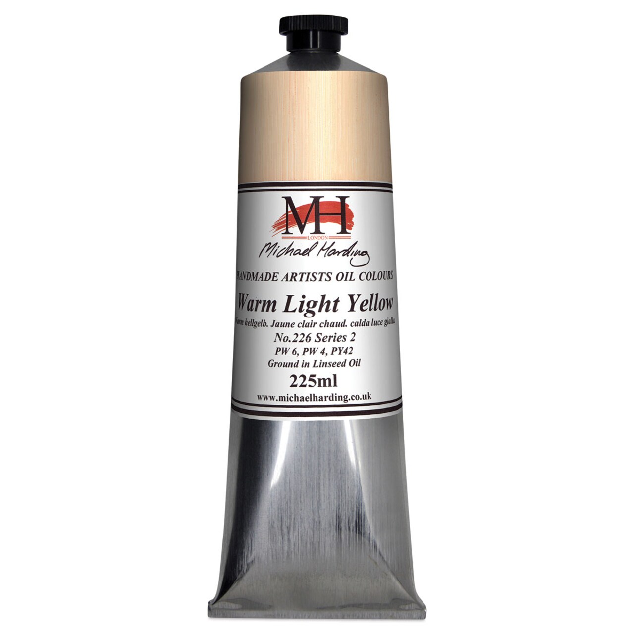 Michael Harding Artists Oil Color – Warm Light Yellow, 225 ml tube